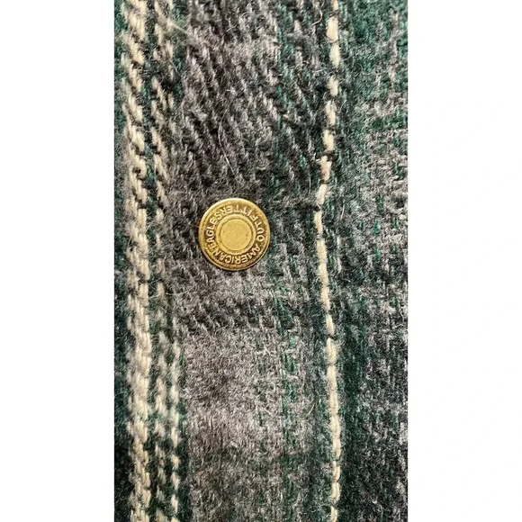 Vintage Men's Warm American Eagle Outfitters Plaid Flannel Sherpa Vest Size  M/L - Picture 5 of 7